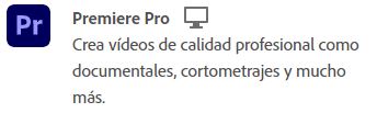 Adobe premier pro descuento estudiante